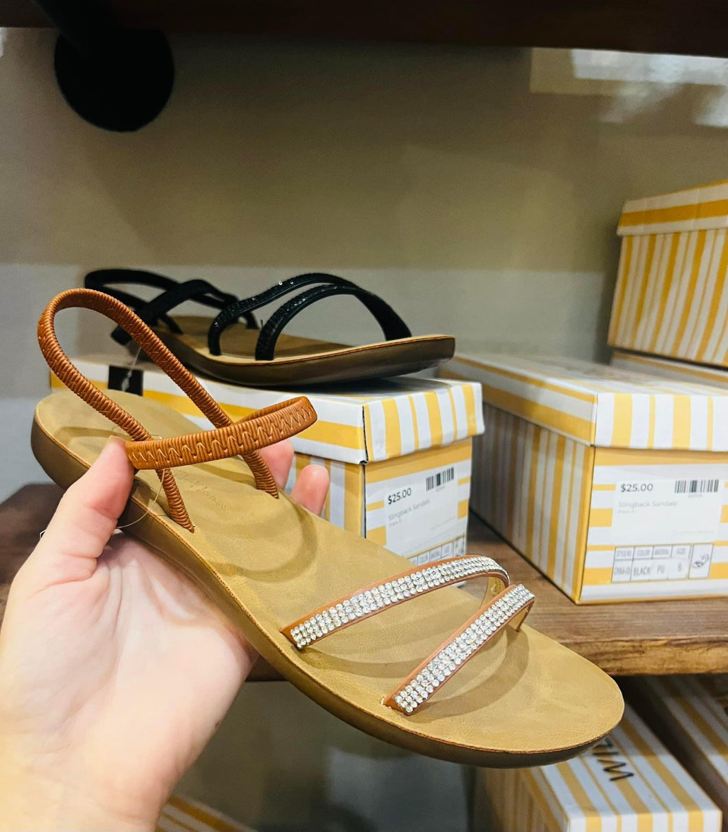 Sling back sandals